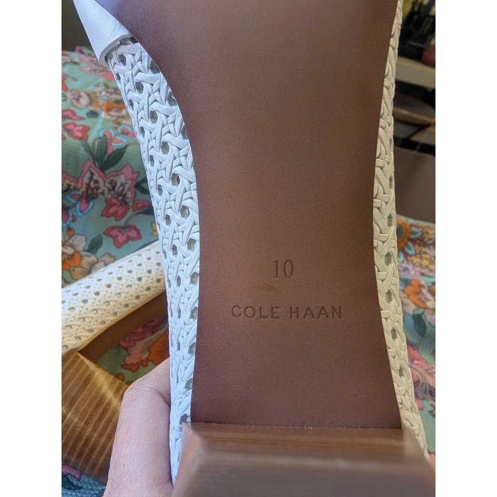 NEW Cole Haan 10 'Carlee' Block Heel Pumps In Optic White
